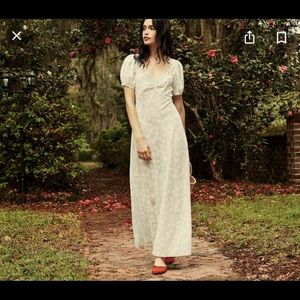 DOEN Dree Dress Blue Summer Daisy Print Sz M